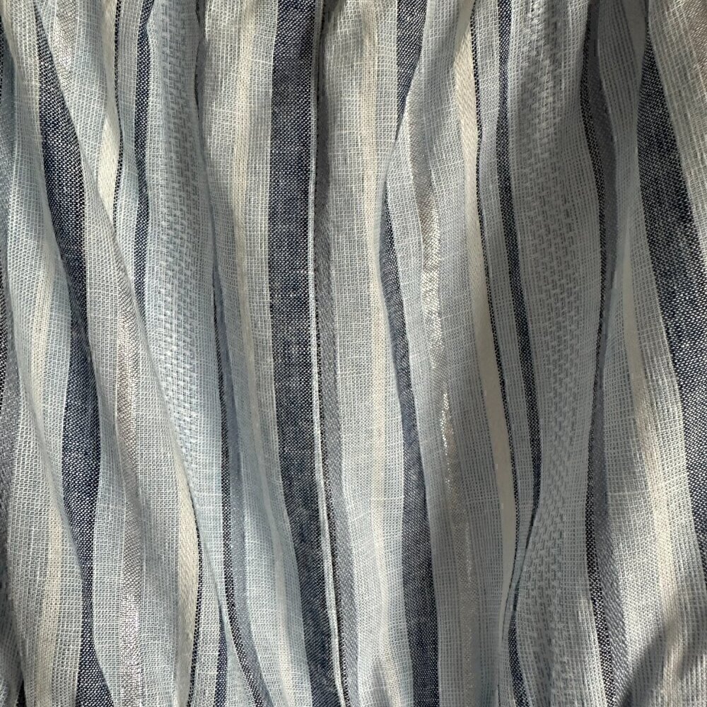 NWT Lane Bryant Linen Blend Off Shoulder Top in Blue, Silver, White - Size 14/16 - Picture 10 of 12